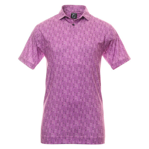 [80037S] FOOTJOY MENS GOLF SHIRTS | EU SHORT SLEEVE PRINT | ORCHID (S)
