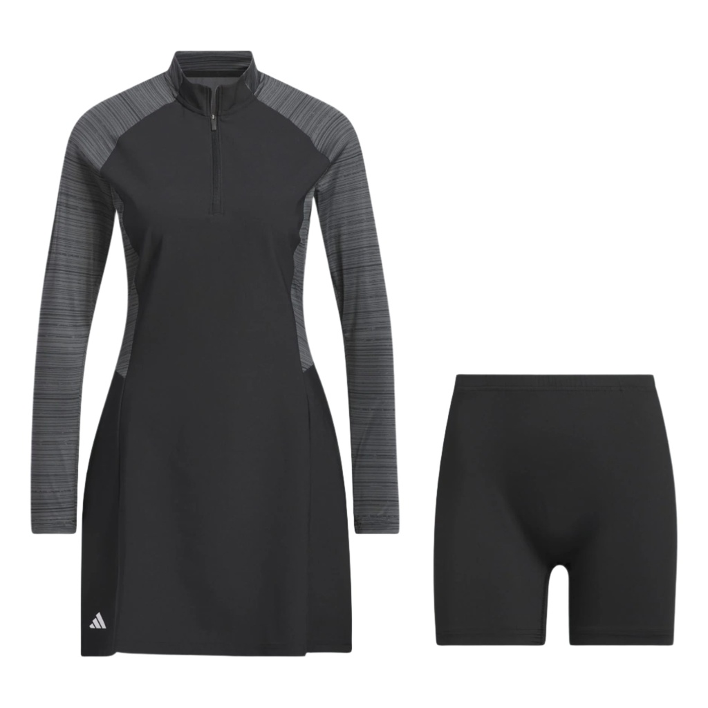 Adidas Womens Golf Dress | Long Sleeve | Black-Grey