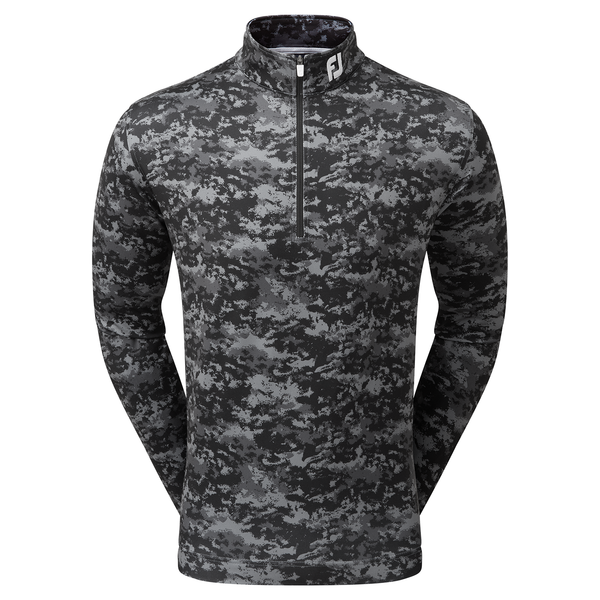 [80110S] FOOTJOY MENS GOLF MIDLAYER | EU CLOUD CAMO | BLACK (S)