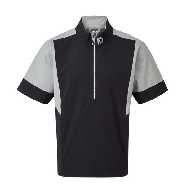 [95073S] FOOTJOY MEN'S GOLF HLV2 SHORT SLEEVE RAIN JACKET | BLACK/HEATHER GREY (S)