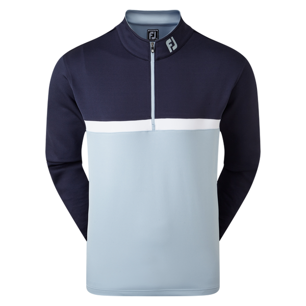FOOTJOY MEN'S GOLF JERSEY | 1/4 ZIP COLOUR BLOCK | NAVY/BLUE