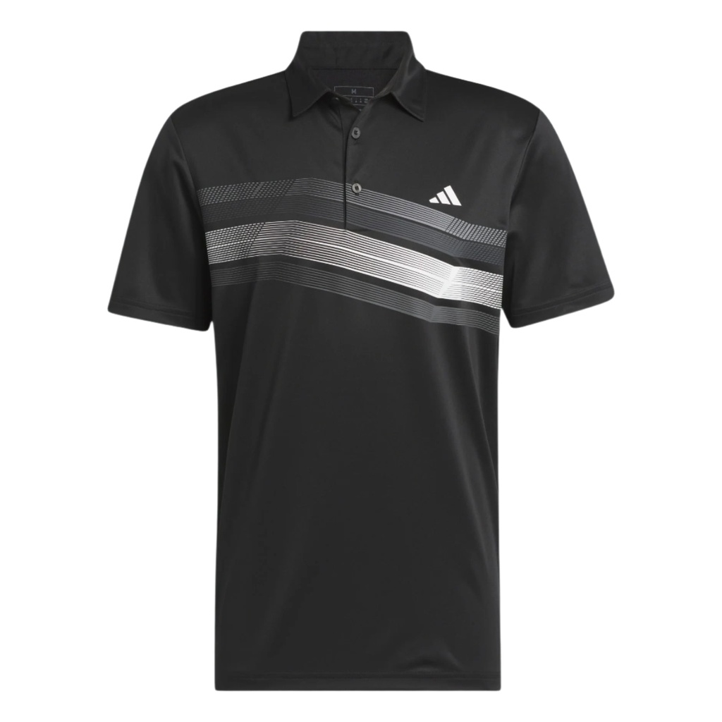 Adidas Mens Golf Shirts | Core Chest Stripe | Black