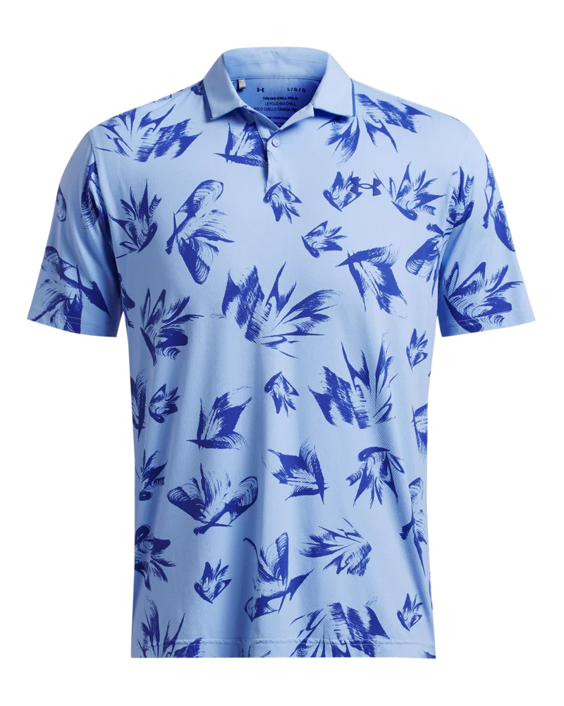 [1377365465M] Under Armour Men's Golf Shirt | Iso-Chill Edge | Blue (M)