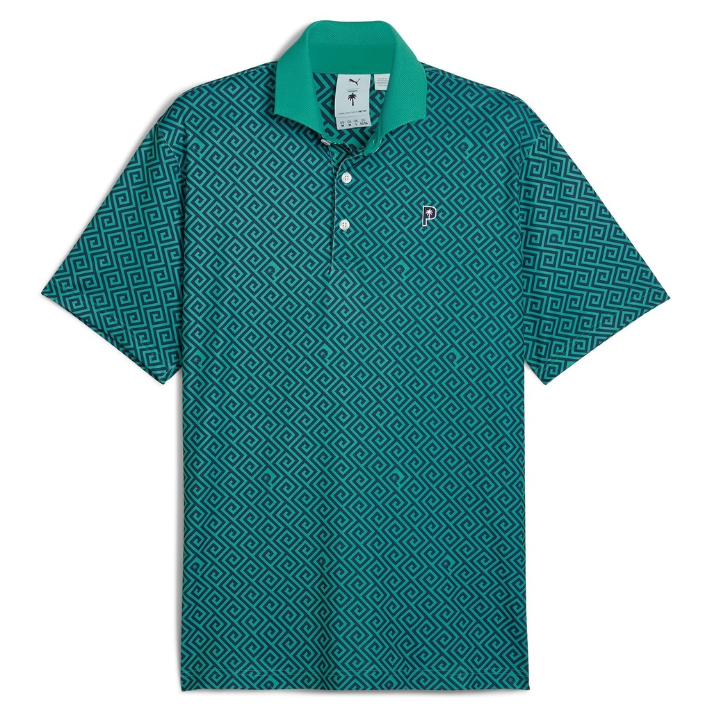 [62396305S] Puma Men's Golf Shirt | PTC Resort | Navy/Green (S)