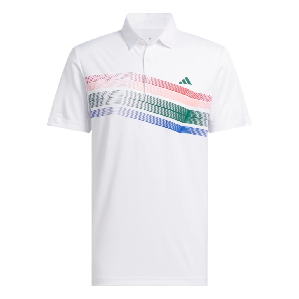 Adidas Men's Golf Shirts | Core Chest Stripe | White