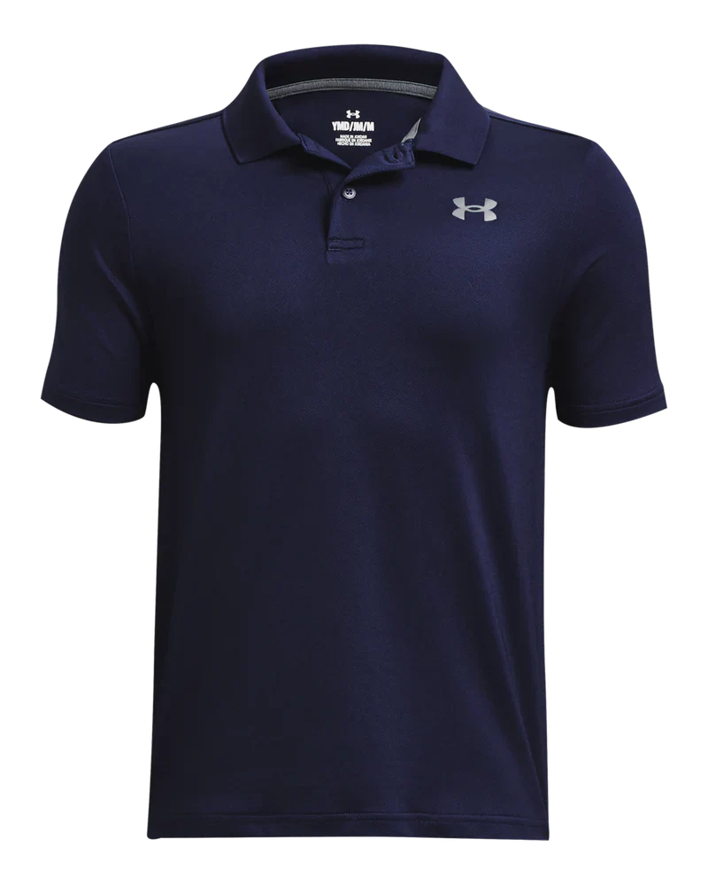 [1387073410S] Under Armour Boy's Golf Shirt | Icon | Navy (S)