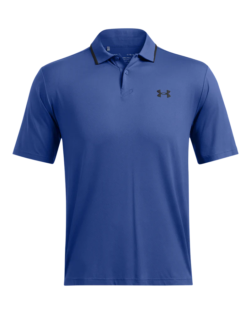 [1377364M] Under Armour Men's Golf Shirt | Iso-Chill | Blue (M)