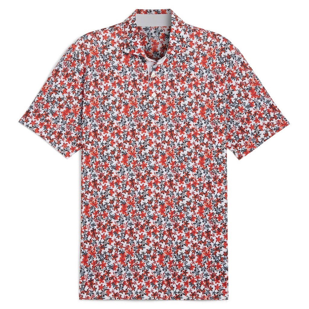 [62698601S] Puma Men's Golf Shirt | Mattr Lillie | Red/Silver Sky (S)