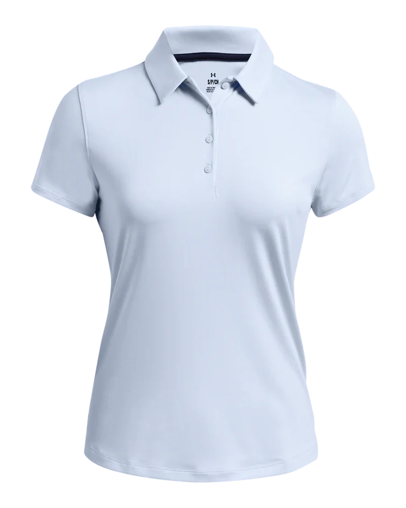 [1383612464S] Under Armour Women's Golf Shirt | Playoff SS | Light Blue (S)