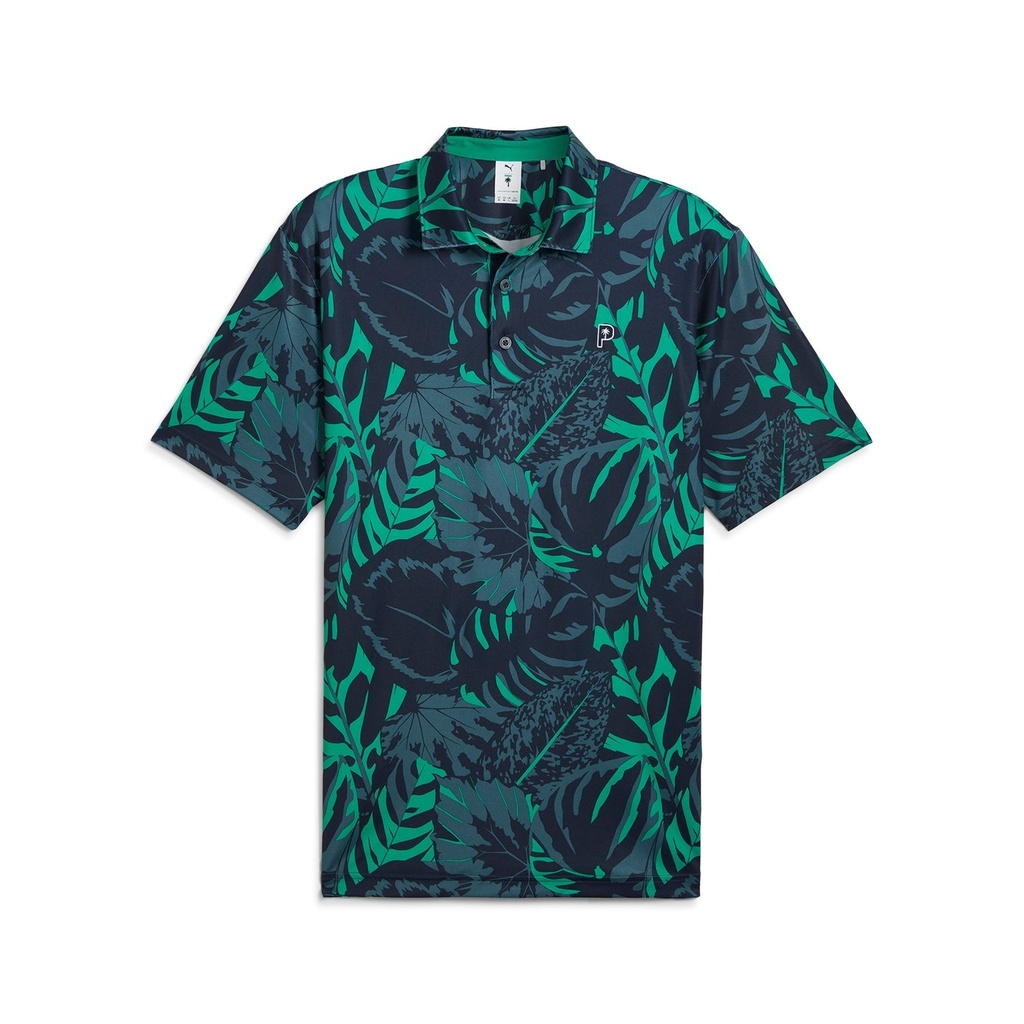 [62683201S] Puma Men's Golf Shirt | PTC Pam Glitch | Green/Navy (S)