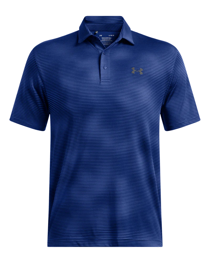 [1378677419S] Under Armour Men's Golf Polo | 3.0 Printed Polo | Navy/Blue (S)