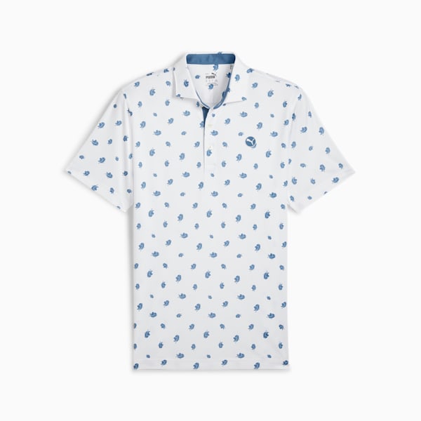 Puma Mens Golf Shirt | Love Birdies | White-Navy