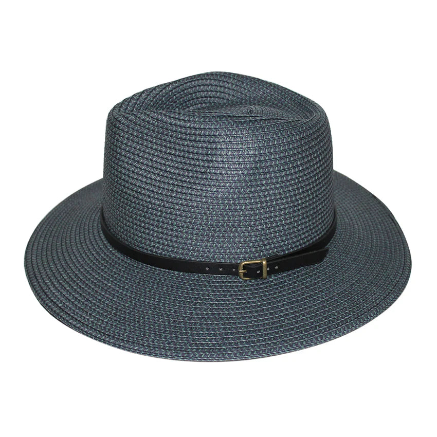 [SKUIQ880] 360Five Men's Fedora Hat | Moore | Navy Combo (L/XL)
