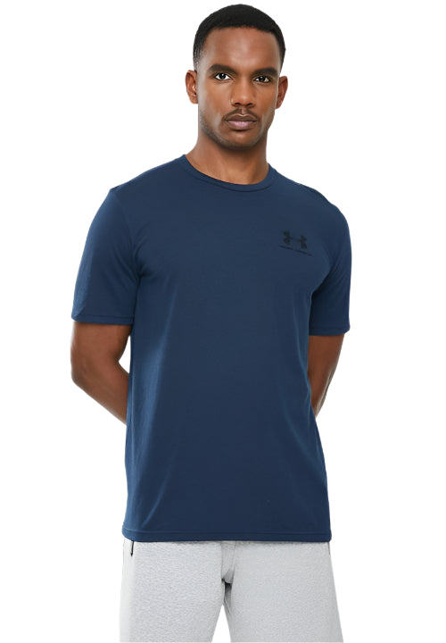 [1326799108S] Under Armour Men`s Golf Shirt | Sportstyle Logo LC SS (Navy, S)