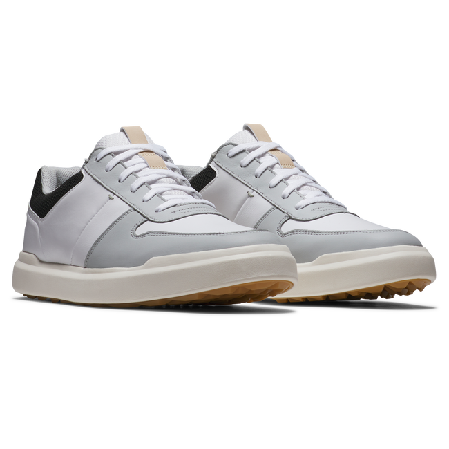 Footjoy Mens Golf Shoes | Contour Casual | White-Grey-Black 04