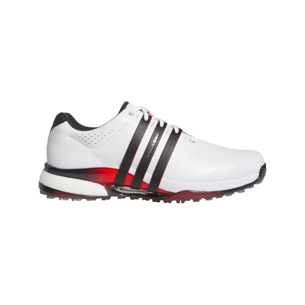 Adidas Mens Golf Shoes | Tour 360 Spikeless | White-Black-Red