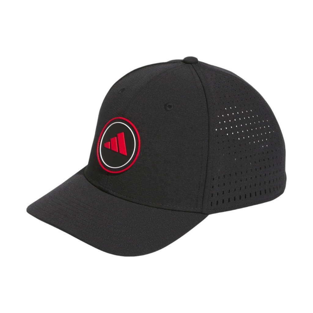 Adidas Mens Golf Cap | Hydrophobic Tour | Black-Red