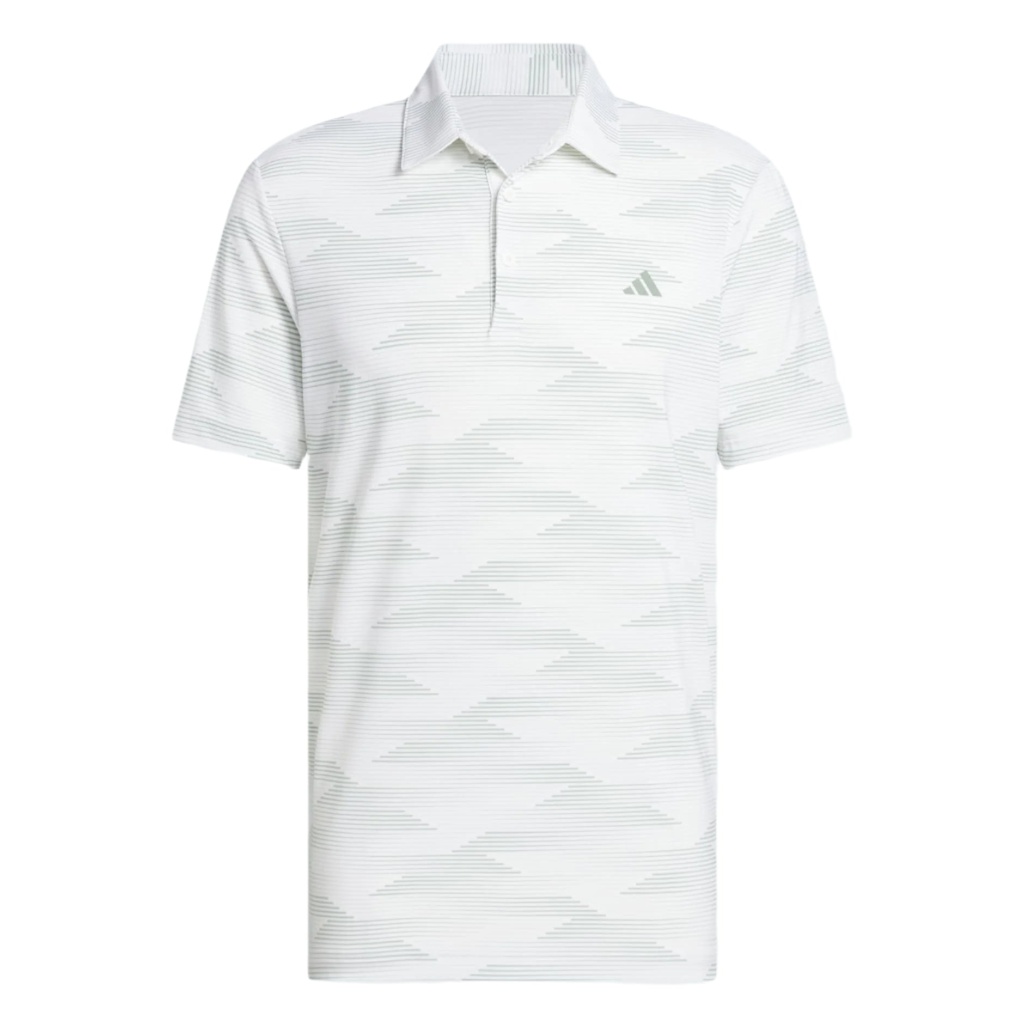 [JF4898] Adidas Mens Golf Shirt | Polo | White-Green (S)