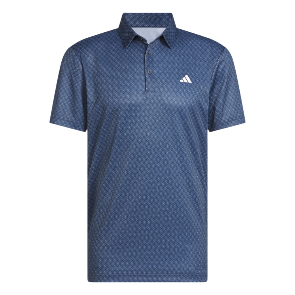 [JF8852S] Adidas Mens Golf Shirt | Polo | Core Print | Navy-White (S)