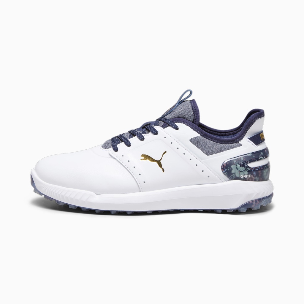 [SKUIQ514] Puma Mens Golf Shoes | Liberty Ignite Elevate | White Navy (UK7.5)