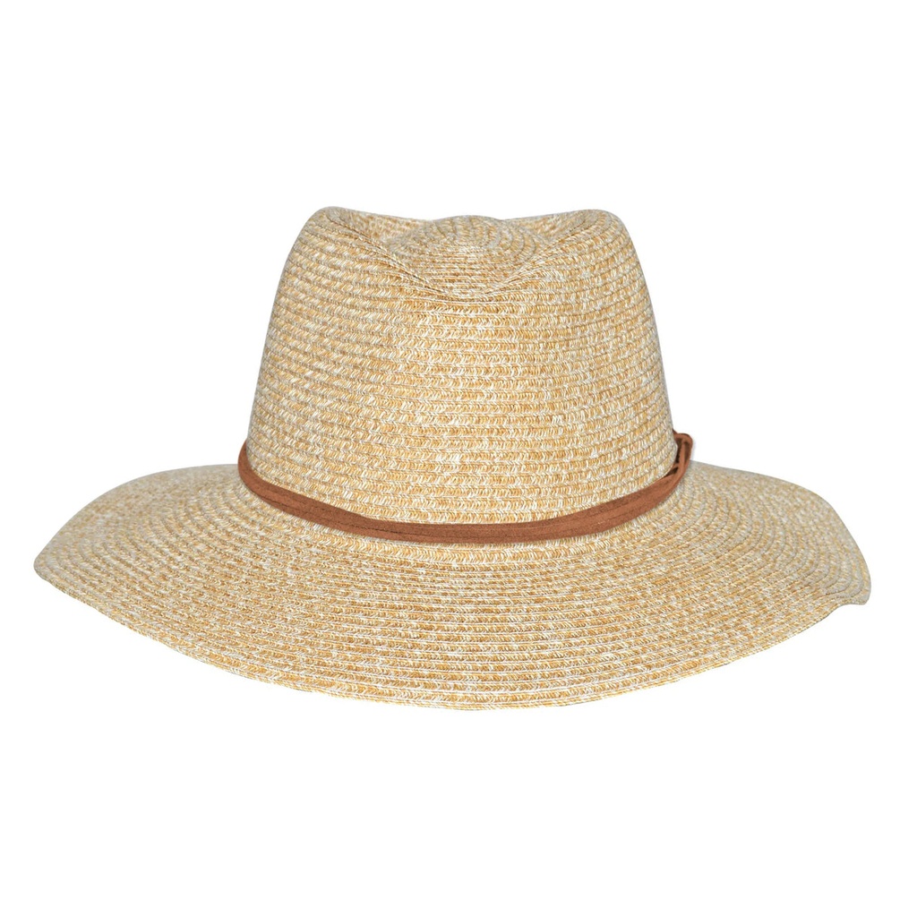 [ERV2305] 360Five Women's Fedora Hat | Summer | Camel/White