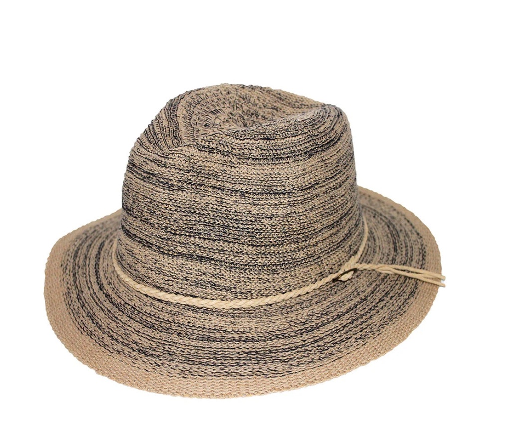 360Five Womens Fedora Hat | Olsen | Natural-Black