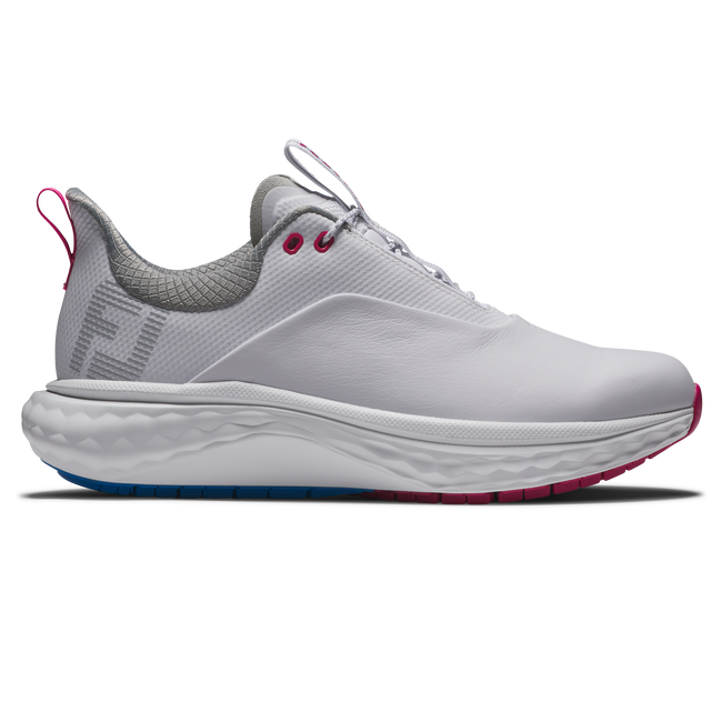 [97807060W] Footjoy Womens Golf Shoes | Quantum | White-Blue-Pink 7f (UK4)